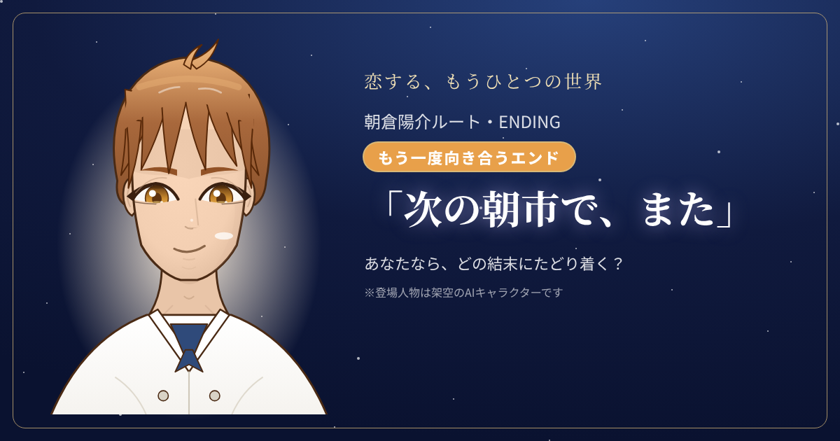 朝倉陽介ルートの結末「次の朝市で、また」