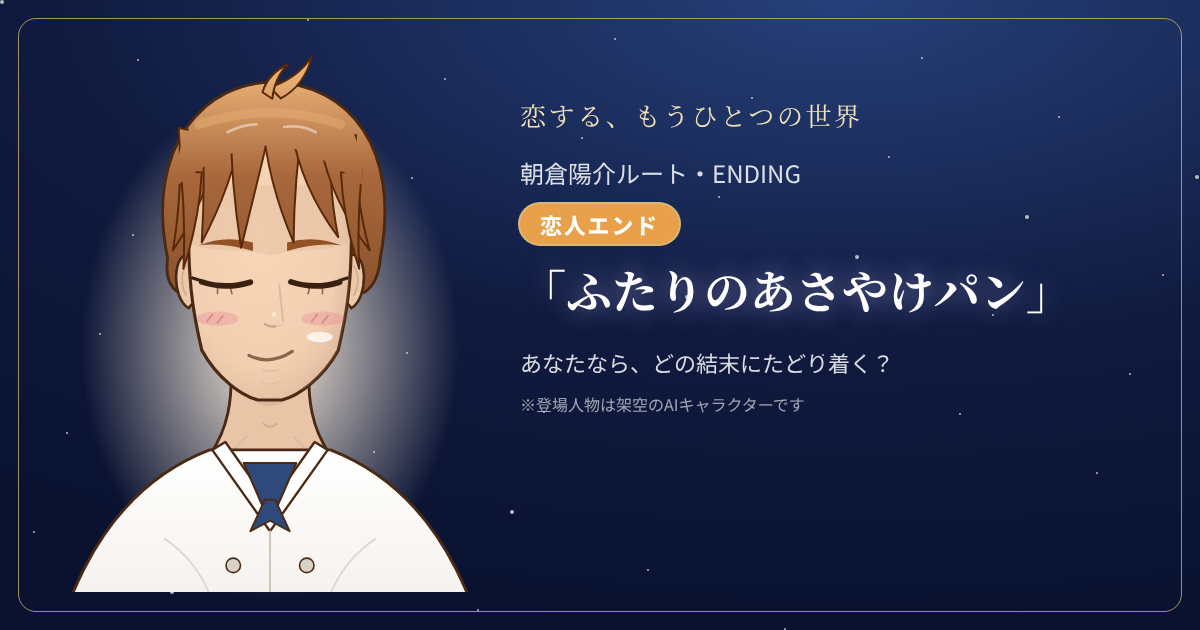 朝倉陽介ルートの結末「ふたりのあさやけパン」